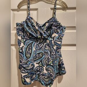 Sunsets under wire tankini top